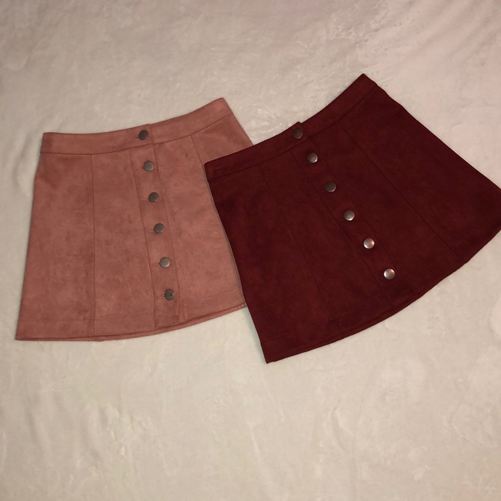 Forever 21 Suede button down skirts